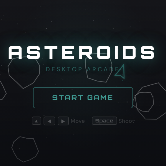 Asteroids widget preview