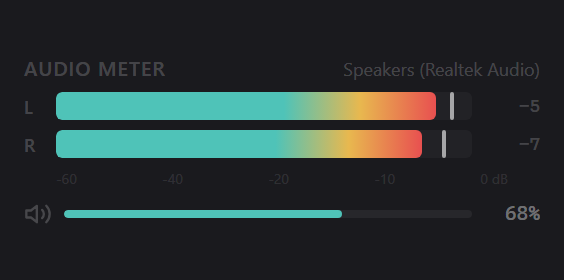 Audio Meter widget preview