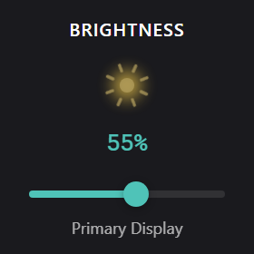 Brightness widget preview