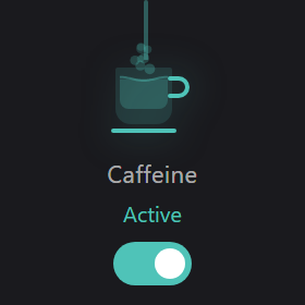 Caffeine widget preview
