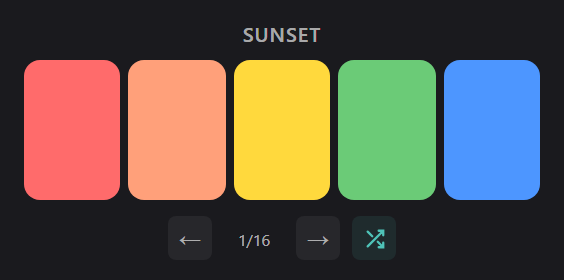 Color Palette widget preview