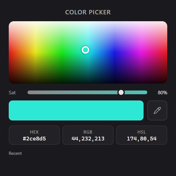 Color Picker widget preview