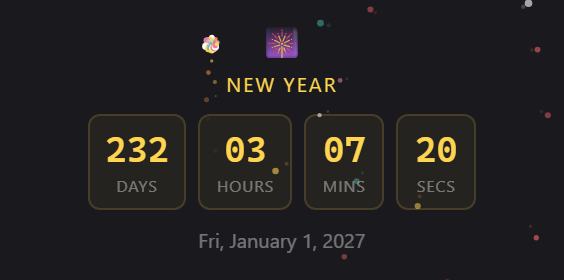 Countdown widget preview