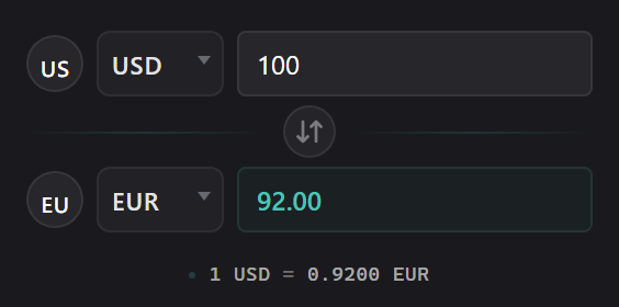 Currency Converter widget preview