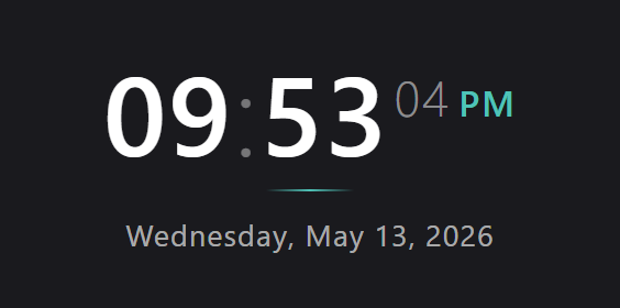 Digital Clock widget preview