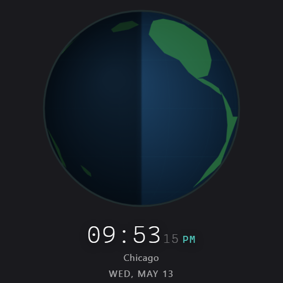 Earth Clock widget preview