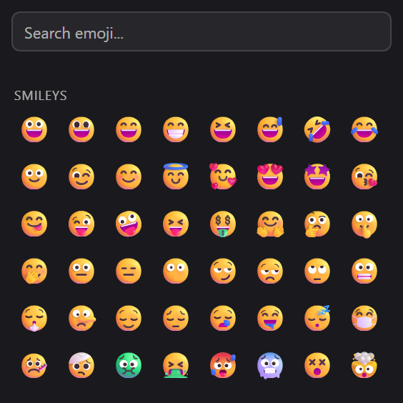 Emoji Picker widget preview