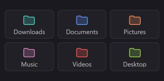 Folder Launcher widget preview