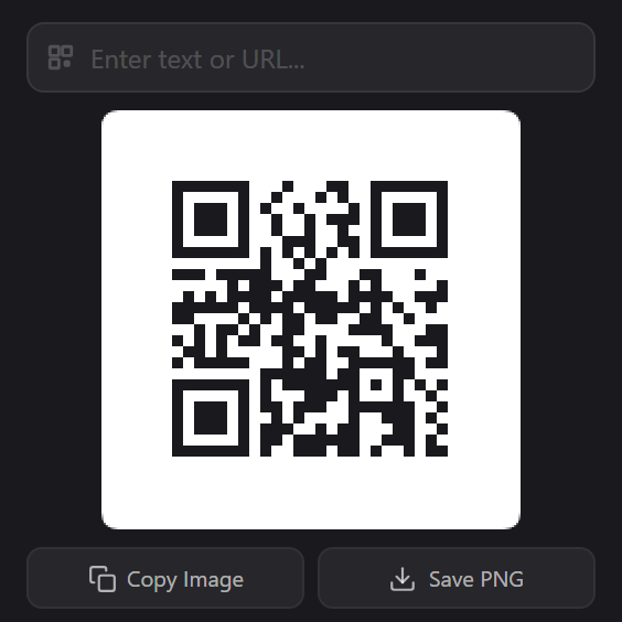 QR Generator widget preview