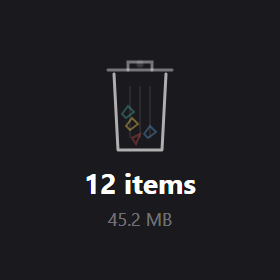 Recycle Bin widget preview