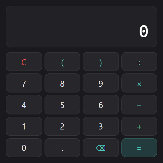 Calculator widget preview
