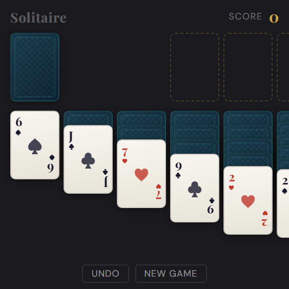 Solitaire widget preview
