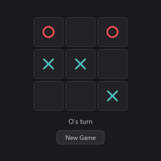 Tic Tac Toe widget preview