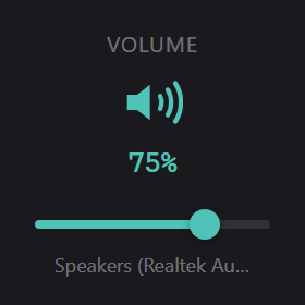 Volume Control widget preview