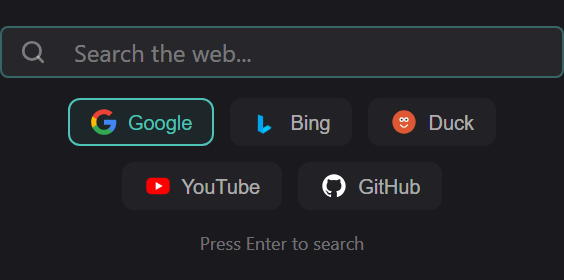 Web Search widget preview